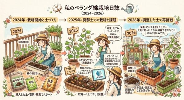 ベランダ綿栽培日誌