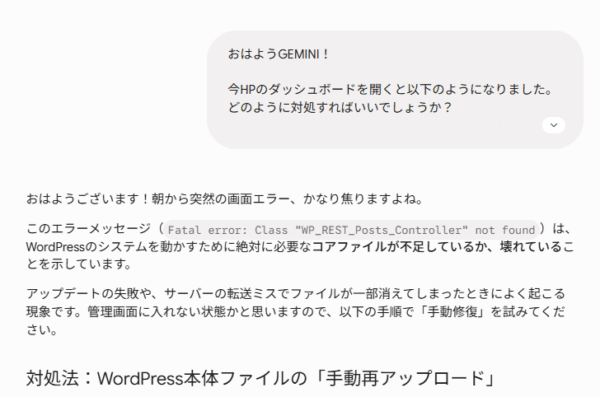 GEMINIに相談